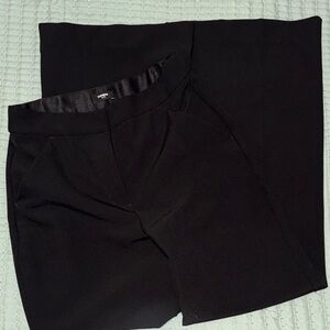 Express High-Rise Black Flare Trousers